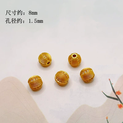 flower ball, spacer beads, barrel Zərgərlik ara hissələri - 8mm-diamond-studded-spacer-bead