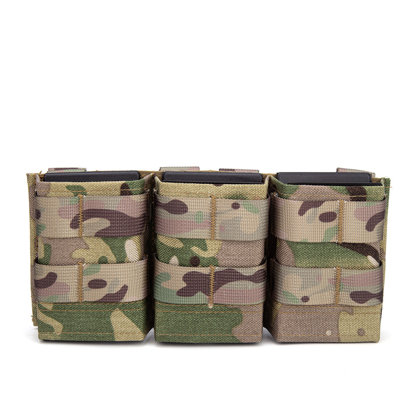 Tactical Expansion Combat Molle Accessory Pouch Fast Triple Pouch Camouflage Functional Bag with Clip Medium Size