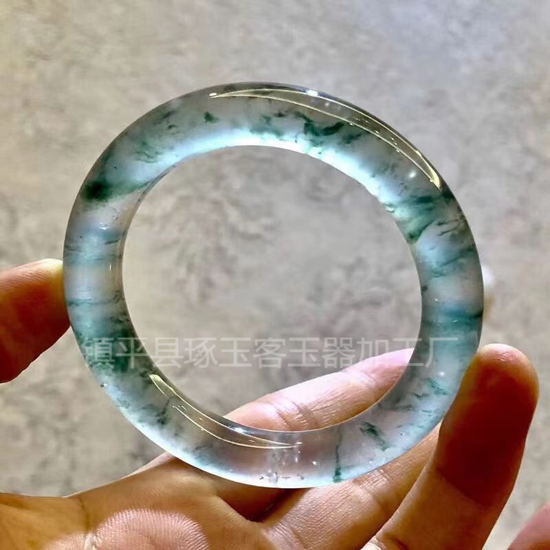 翡翠色の高氷が花の太った丸いブレスレットの氷が花の春の色の玉の美人の腕輪の石英の岩の玉の腕輪を漂わせます。|undefined
