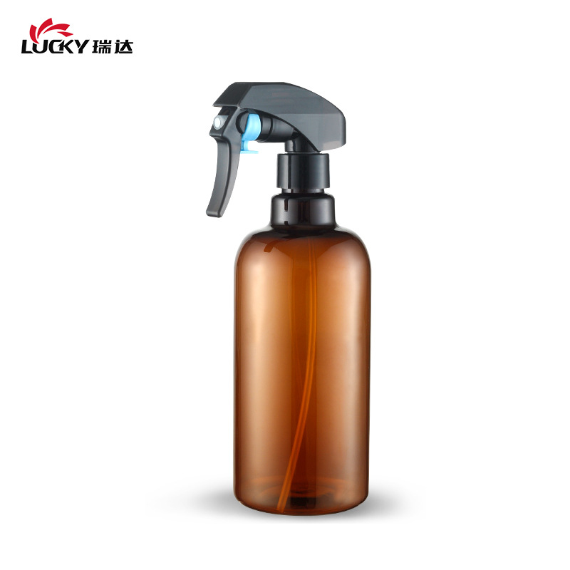 现货500m棕色塑料pet喷雾瓶 家居浇花喷壶日化包材花王枪喷瓶空瓶