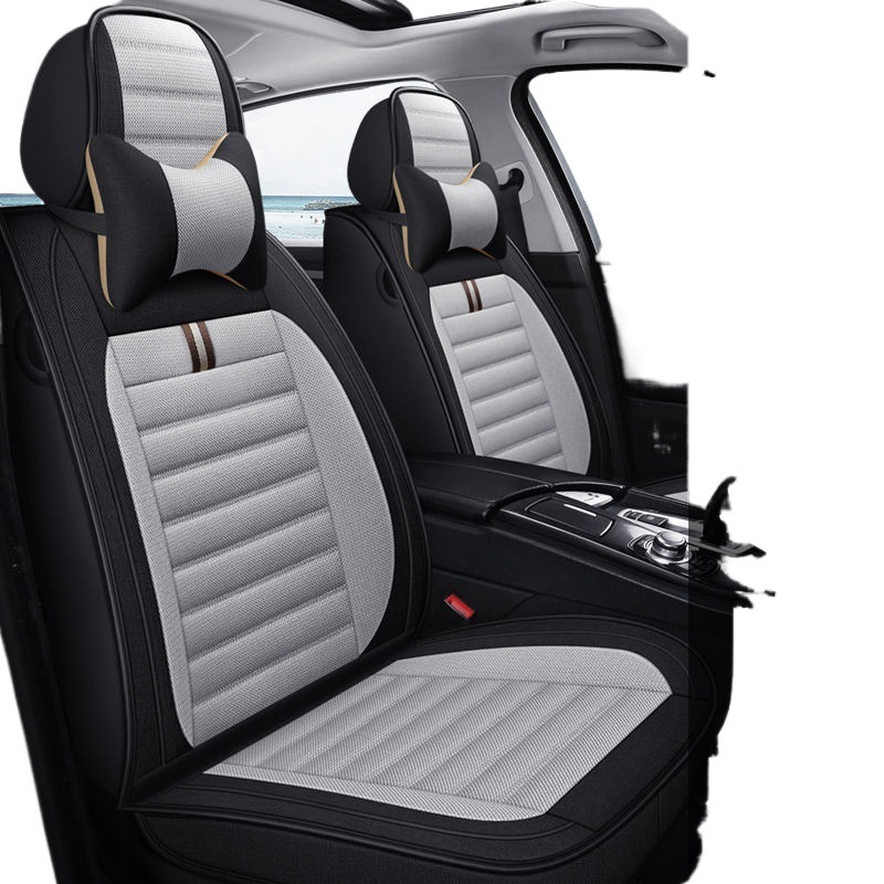 (2개) CHANGAN CS35 YUEXIANG V3V7 YIDONG CS55CS75 자동차 쿠션 사계절 유니버설 린넨 시트 커버 백 쿠션