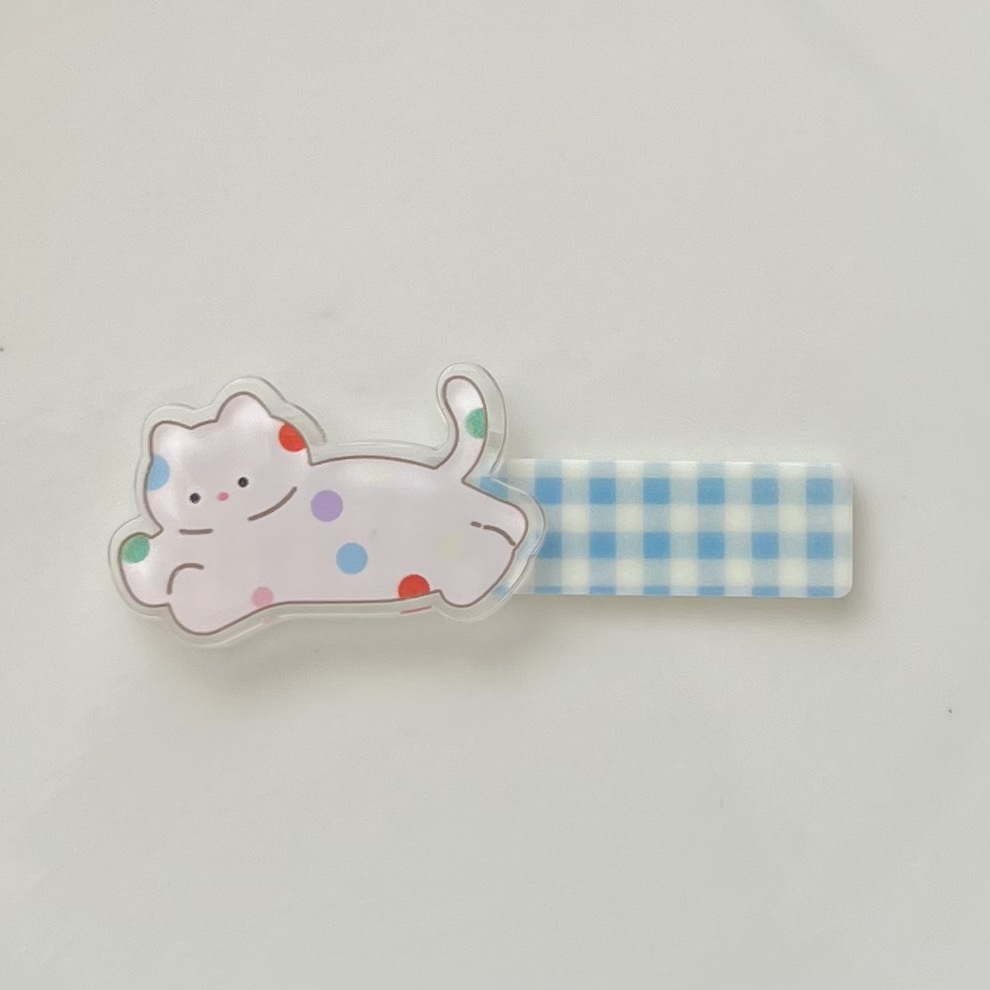 만화 직사각형 스트립 [컬러 도트 고양이]