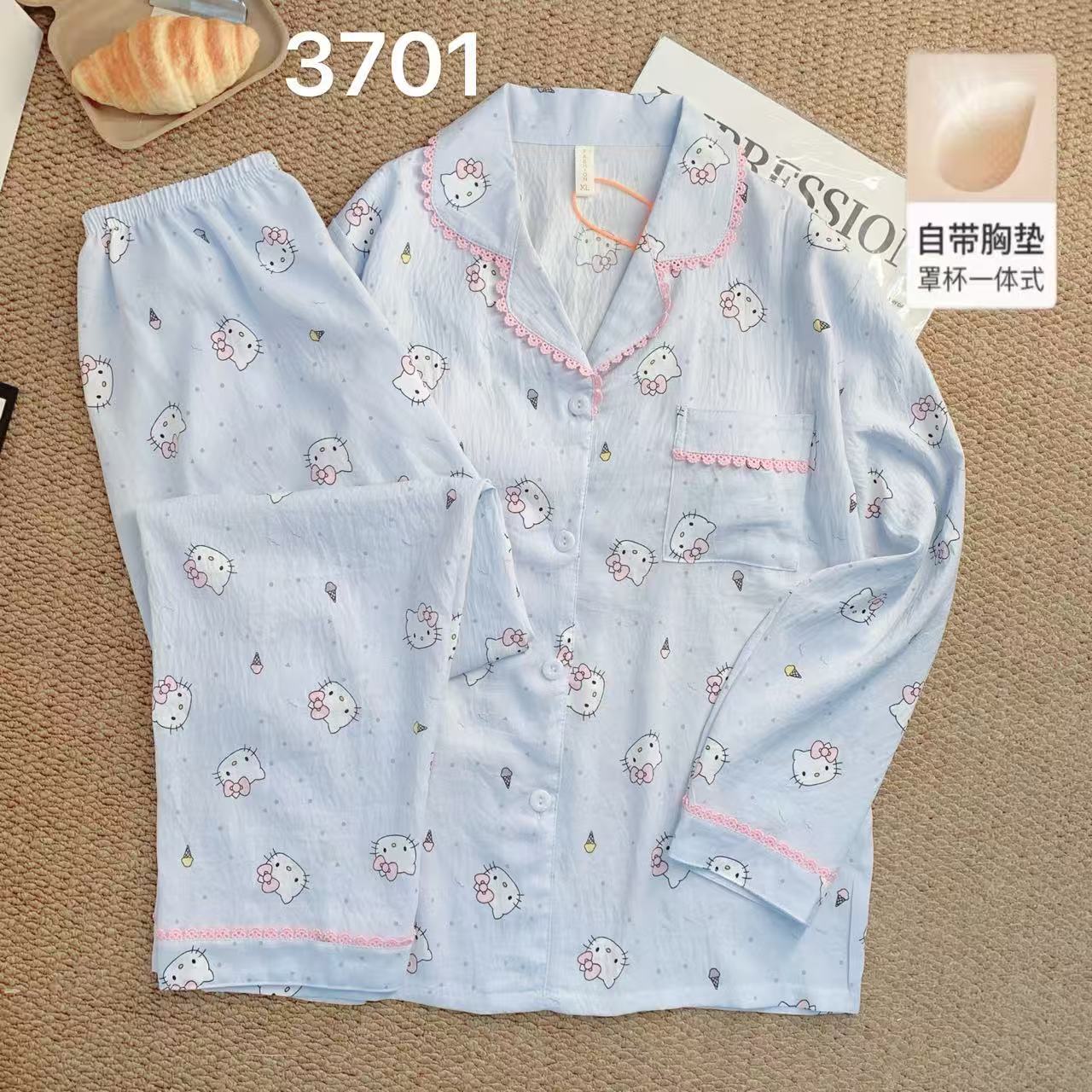 Algodón suave al por mayor transfronterizo nube nuevo pijama de mujer de verano pantalones cortos de mangas cortas estudiantes cardigans delgado cubierta de ropa para el hogar