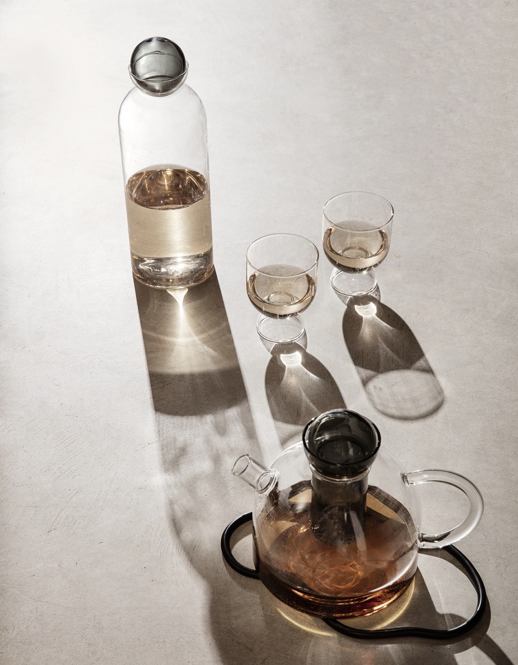 Botella de agua fría vidrio de borosilicato Hogar Japonés simple vidrio transparente botella de agua fría leche jugo botella de agua fría traje