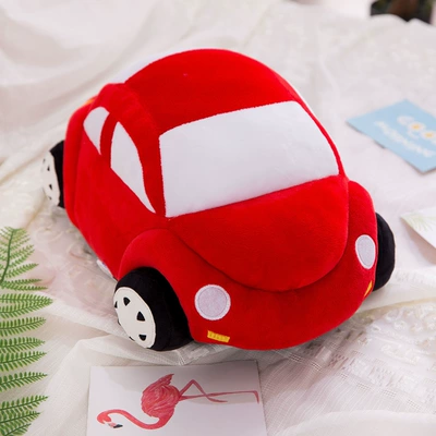 Simulation Cartoon Car Plush Toy Pillow Children's Birthday Gift Doll Sofa Ornaments Gift Doll Batch (Oyuncaq yastıqlar) - red-30cm