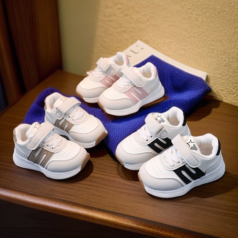 Dropshipping 2025 Spring Leather Waterproof Children's Forrest Gump Shoes Primary School Shoes Male Baby Sports Running Shoes