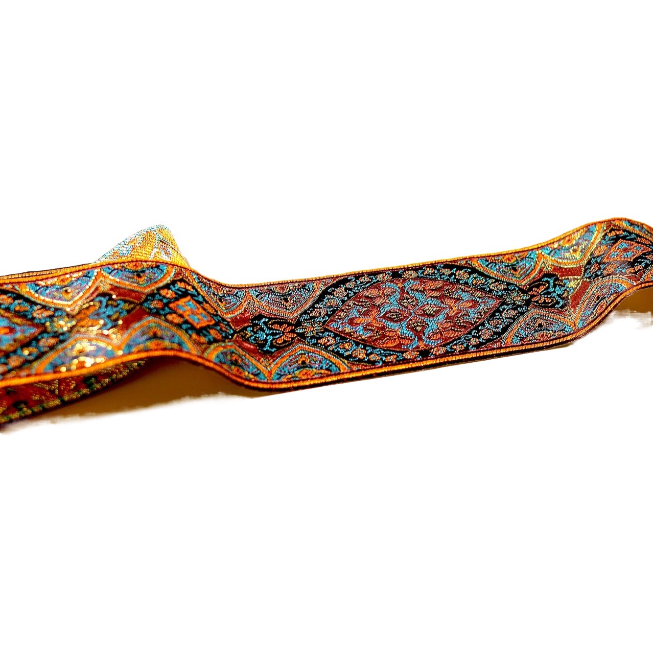 Cinta floral completa de 5,9 cm de ancho, cuello étnico, puños, cortina, sofá, mantel, tapete de té, bandera de mesa, yurta