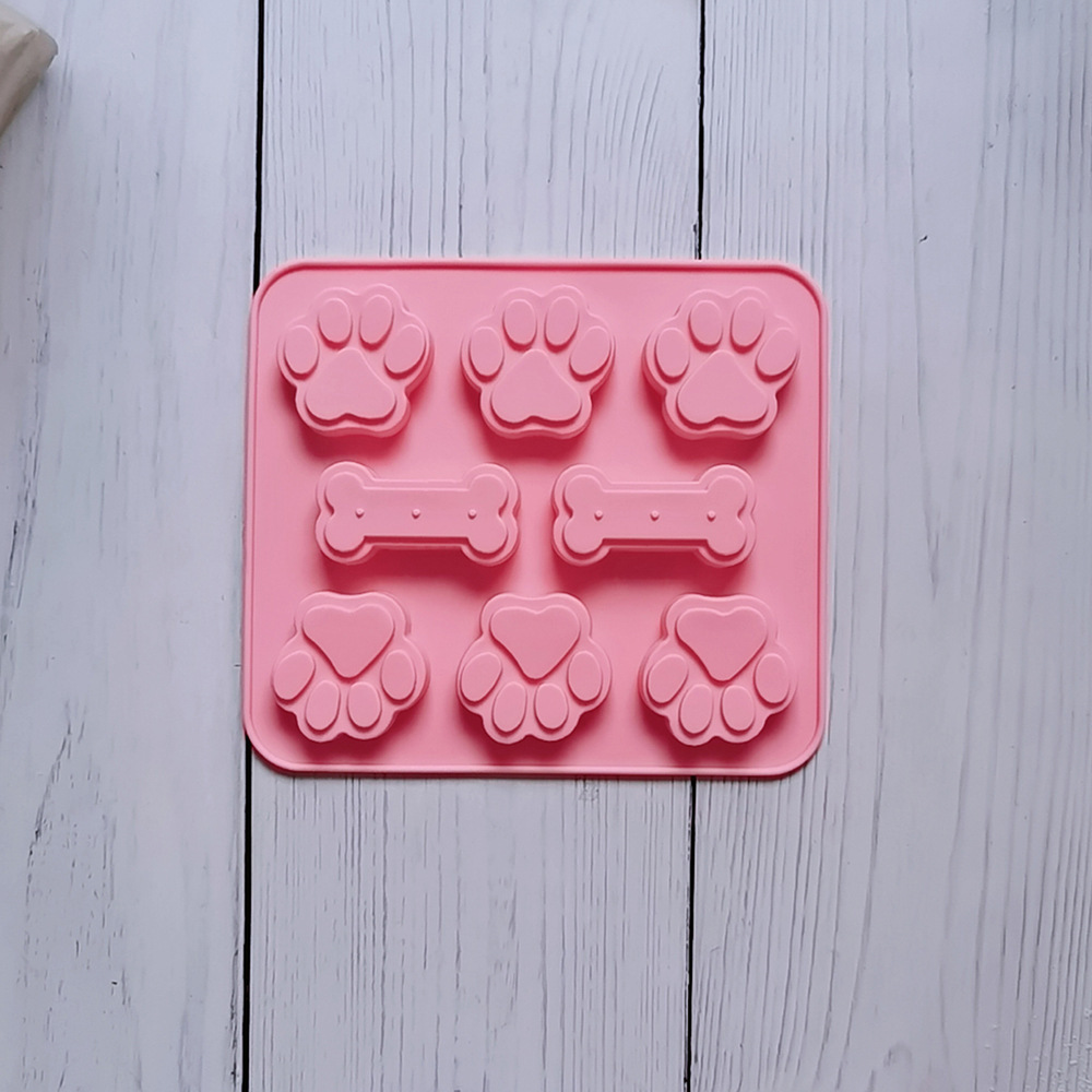 6 huesos de garra de gato 78 molde de silicona pastel helado pudín molde de postre jabón utensilios de cocción