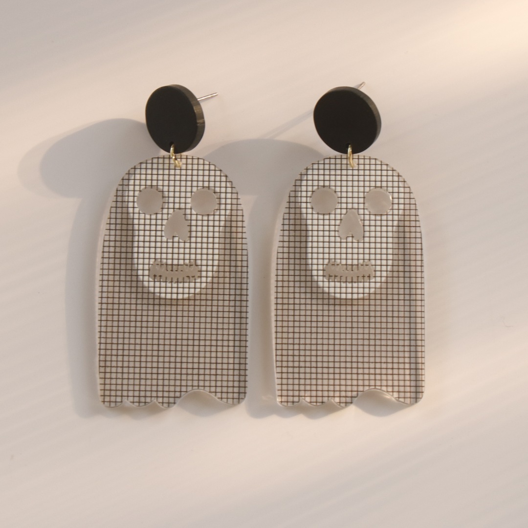 1 Pair Original Design Heart Shape Bell Arylic Mesh Women's Drop Earrings display picture 3