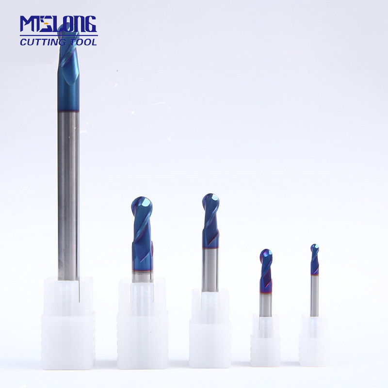 铭泰顺钨钢铣刀65度球头铣刀2刃整体式钢用纳米涂层合金数控刀具