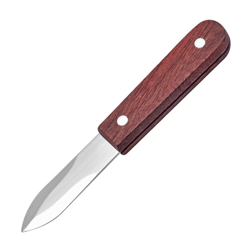 Stainless steel wooden handle oyster knife household oyster opener oyster opener shell prying tool shrimp line oyster scallop shell opening tool