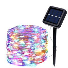 太阳能彩灯户外防水灯串庭院灯带农村过年装饰满天星氛围led灯串