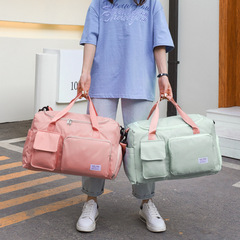 大容量短途輕便手提行李袋出差旅行包運動健身包男乾濕分離斜挎包