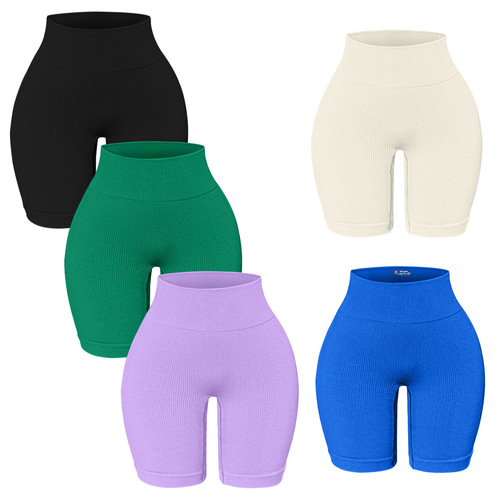 Amazon Five-Color New Summer Yoga Pants European and American Style Cycling Shorts Running Sports Tight Fitness Clothes