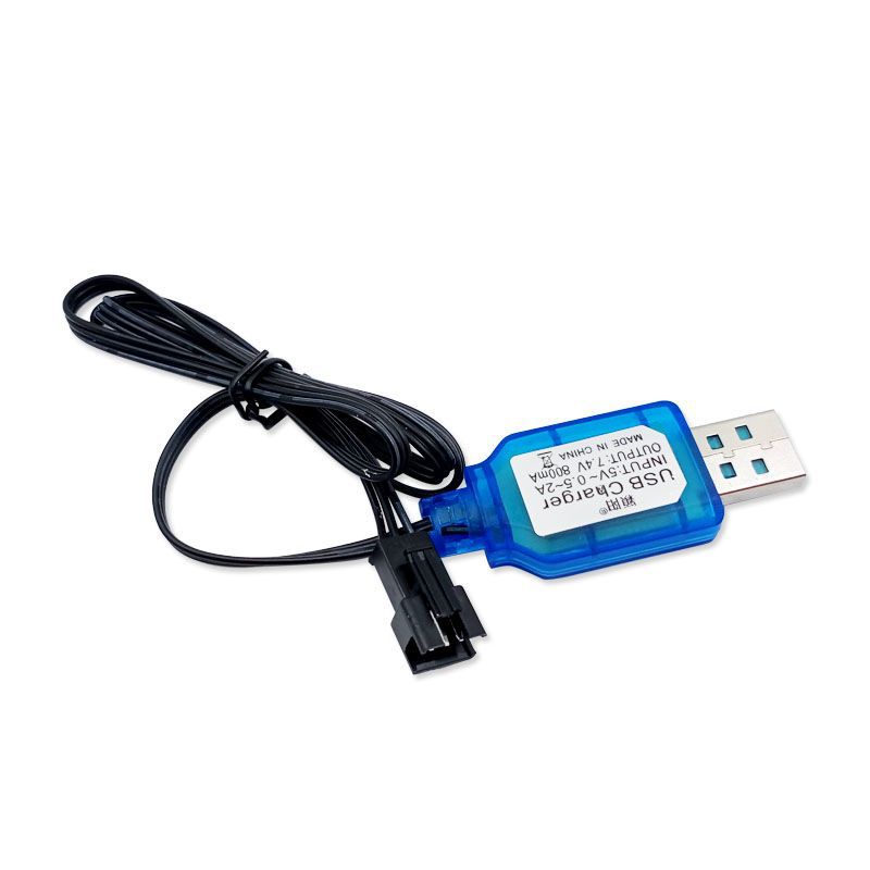 7.4V SM-3P接头充电线800mA 电满绿灯常亮遥控玩具配件充电线