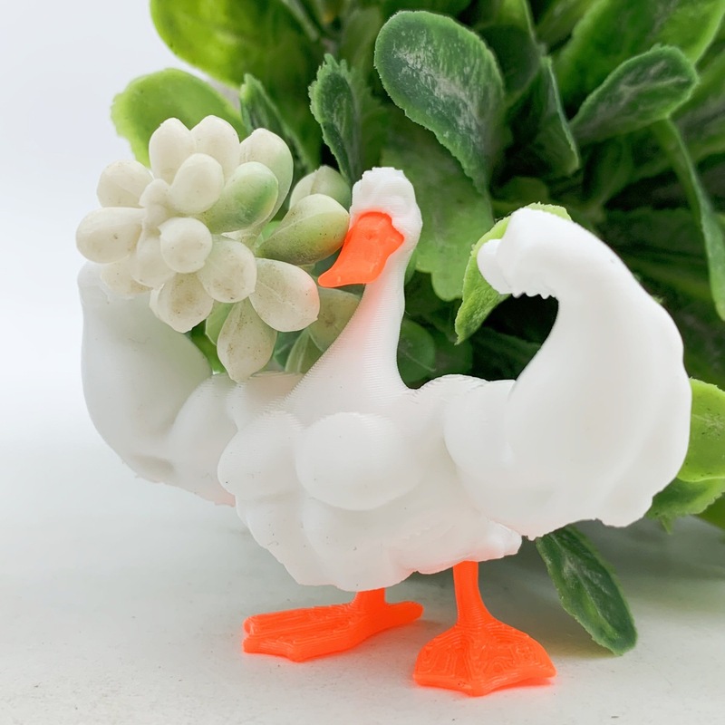 跨境新品3D打印Muscle goose打了鸡血的肌肉鹅摆件家居桌面装饰品|undefined