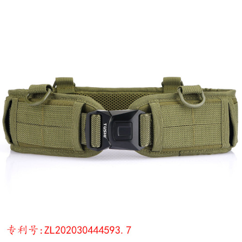 Outdoor tactical belt for men and women, multifunctional quick-drying buckle girdle training nylon canvas CS suit girdle belt