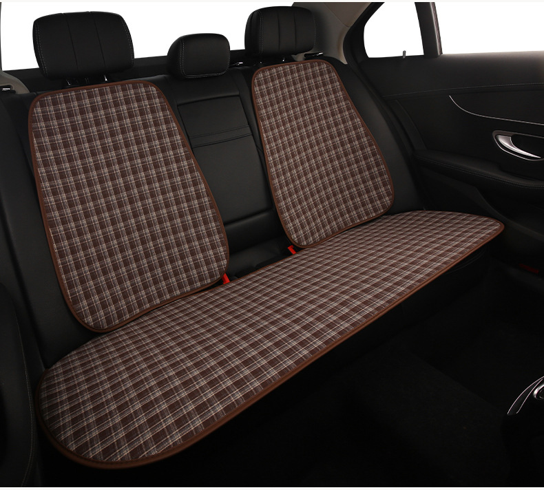 Retro Plaid Simple Breathable Four-Season Car Seat Cushion Suitable for Audi A3 A4L A5L Q3 Q5L Q2