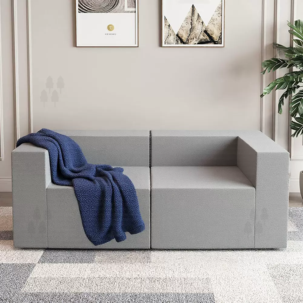 亚马逊简约组合模块沙发二合一创意拼接豆腐块懒人沙发椅真空压缩