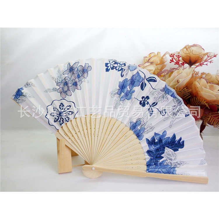 En stock ventilador de bambú de estilo chino 21CM al por mayor ventilador clásico estilo antiguo ventilador plegable de una sola cara ventilador de bambú de estilo japonés