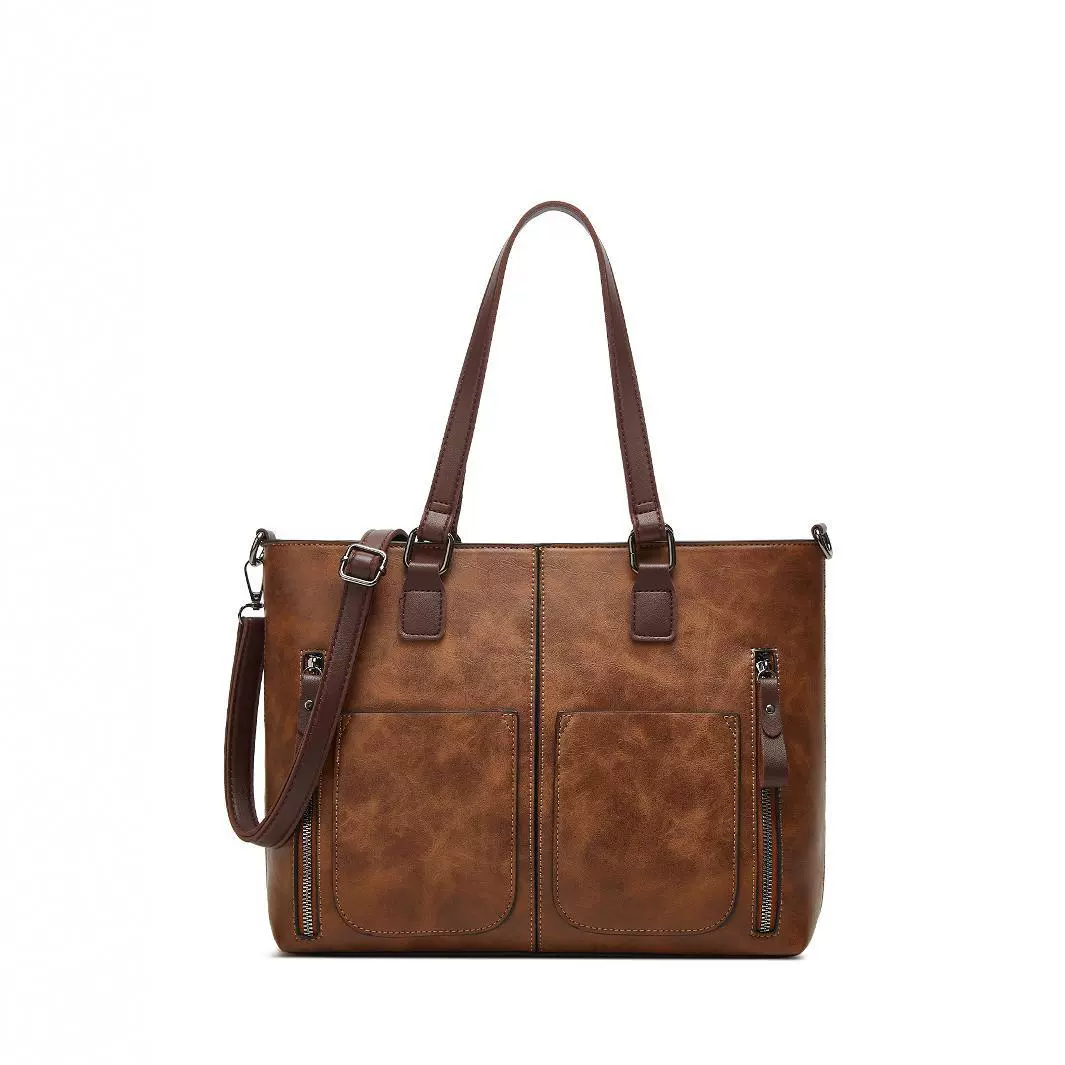 Universal capacious retro one-shoulder bag