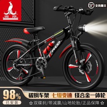 凤凰儿童自行车6到12岁男孩女孩10到15岁小孩脚踏单车变速山地车