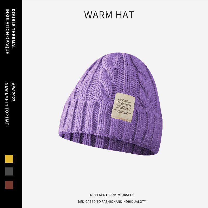 보라색-[트위스트 모자]