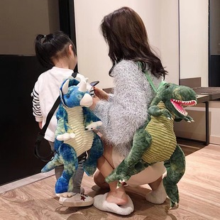 Мультяшный динозавр, забавная сумка, плюшевая игрушка, рюкзак, тираннозавр Рекс