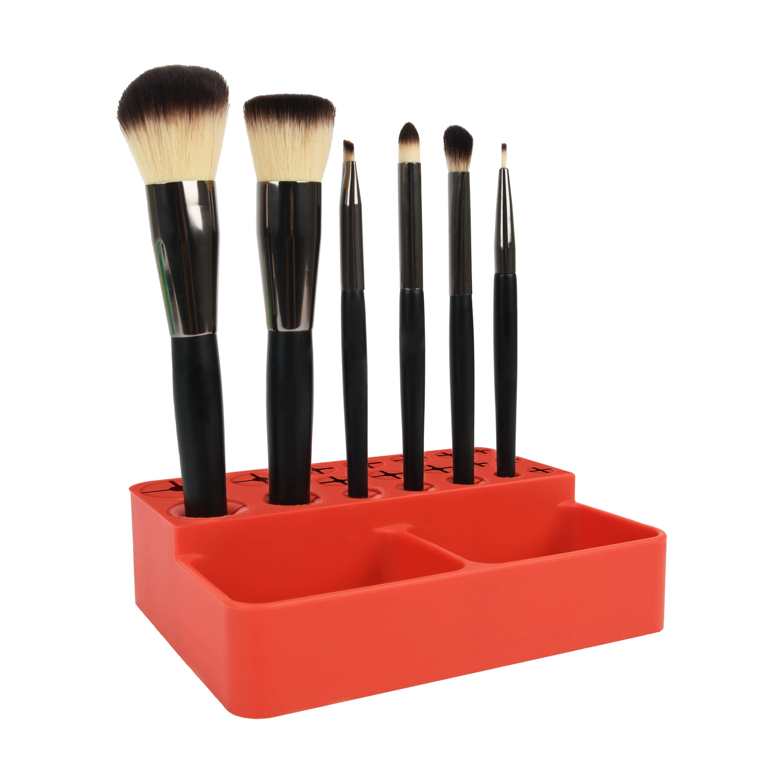 Трансграничная новая силиконовая коробка для хранения инструментов для макияжа Кисть для макияжа Настольная коробка для хранения канцелярских принадлежностей Настольная коробка для хранения