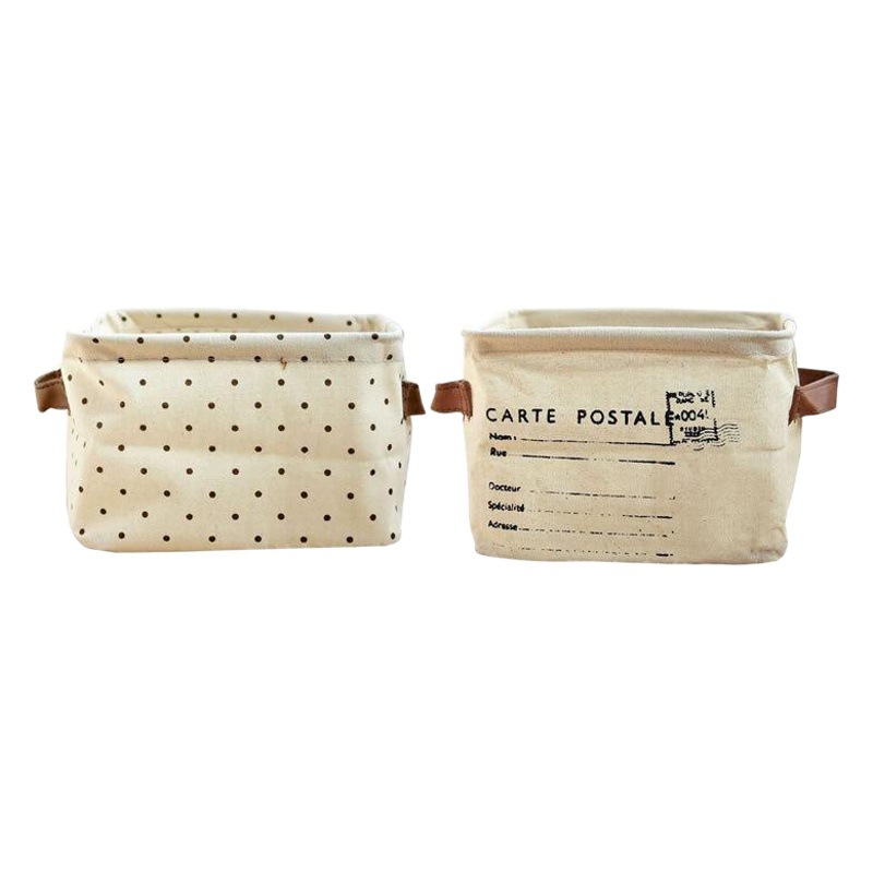 Inicio acabado de algodón y lino cesta de almacenamiento cesta de pan cesta de tela al por mayor impermeable plegable en stock 0063