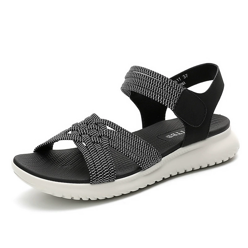 Amazon 2025 новые летние женские сандалии, легкий спортивный стиль, удобные эластичные сандалии большого размера 1109-A11