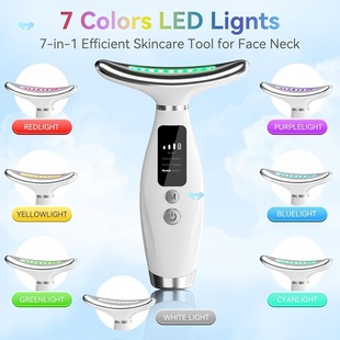 Neck Facial Massager 7 Color Portable Facial Massager Led