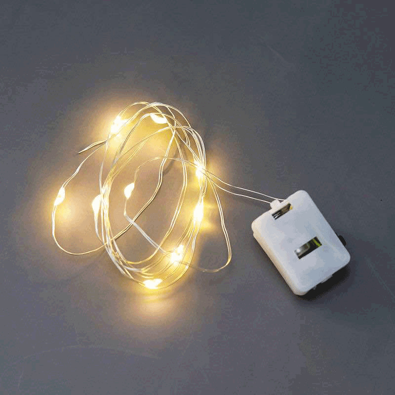 0,5 M 1 M Cadena de luz LED luz del flash luminoso ramo de luz cadena gato oído botón de la batería de color decoración de la torta de luz