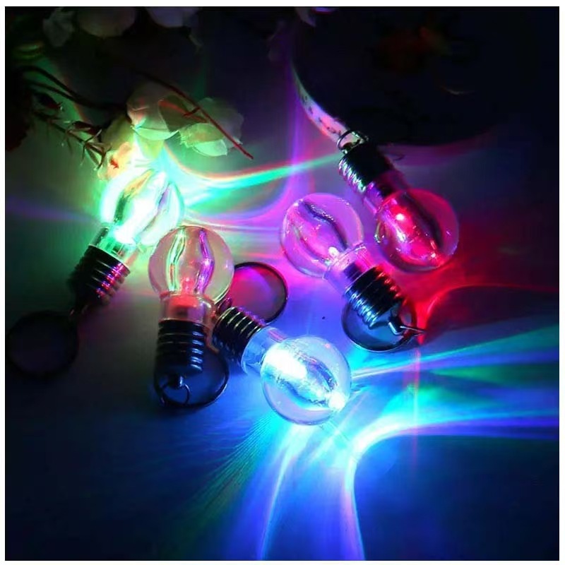 Mini Bombilla LED de Colores con Anilla Tipo Llavero