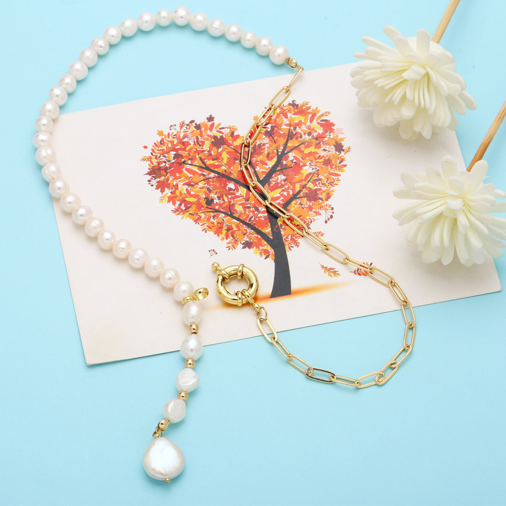 Fashion Round Copper Plating Necklace 1 Piece