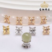 14k����ɫ΢��ʯ�p�^�U�ջ���С�U������diy�ֹ������Ʒ���