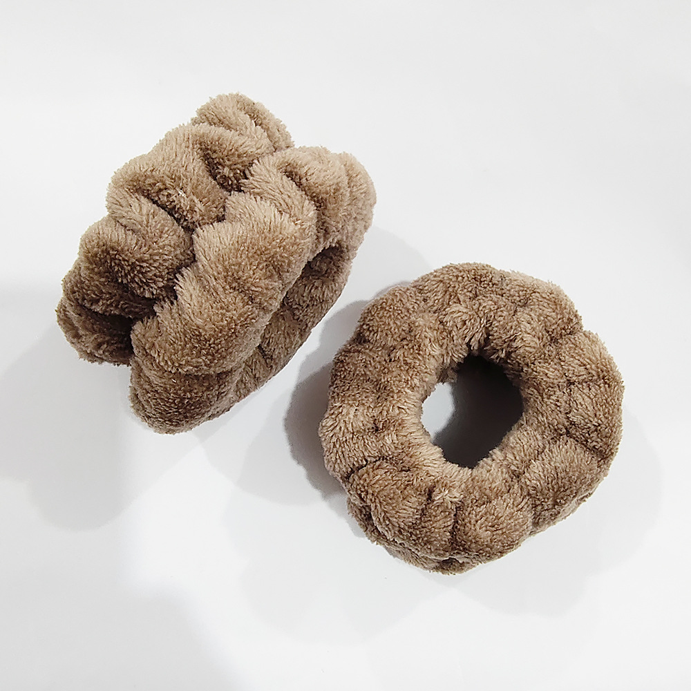 Europa y América transfronteriza Amazon de felpa de color sólido lavado de cara correa de muñeca deportes pulsera banda de pelo impermeable lavado de manos pulsera