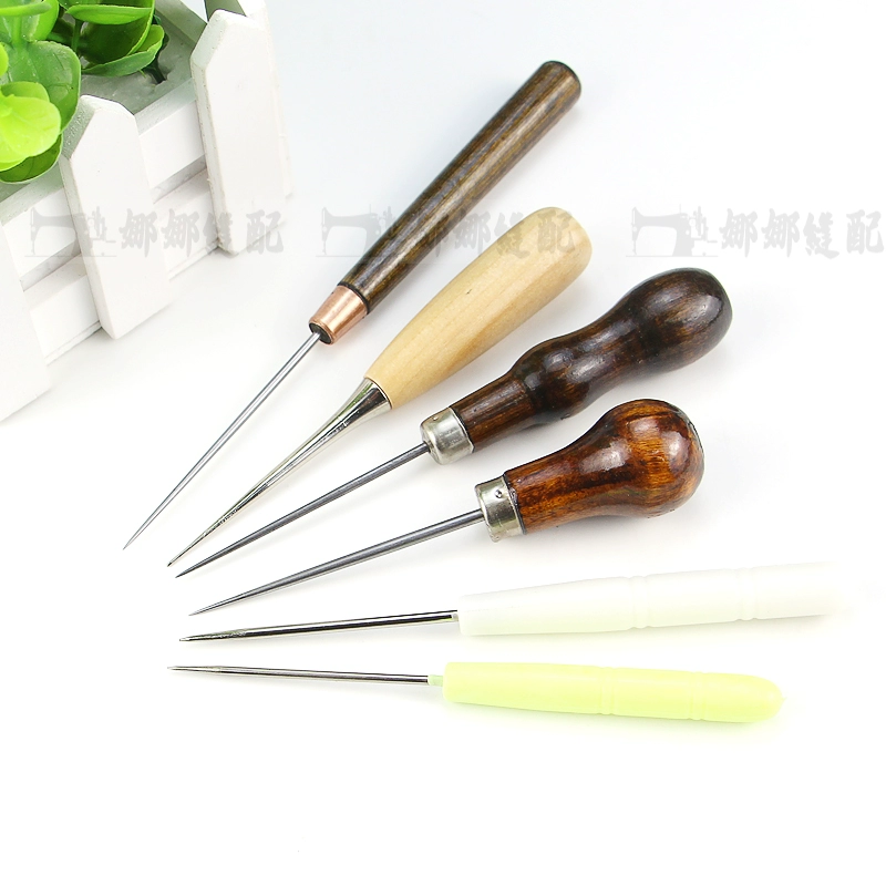 Thousand-piece wooden handle awl can be used to turn bag corners and feed cloth folded edges and eye-pitched awl awl shoes repair awl plastic cone