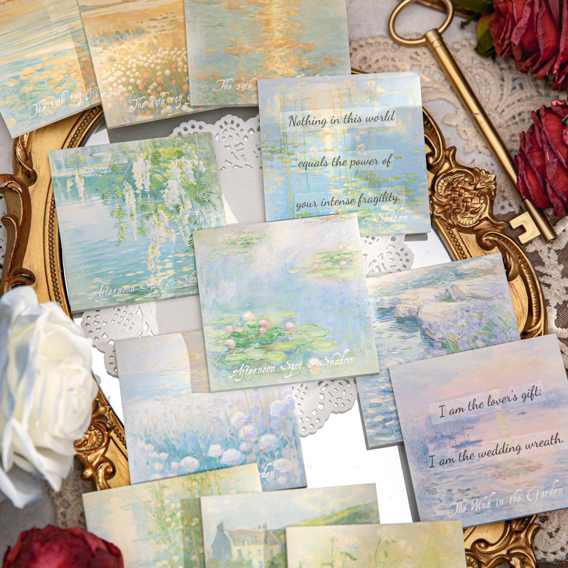 Papel Sr. Tres disfrutar de la colección N veces pegatinas de la serie de sueños de pintura al óleo notas de arte notas de nota papel de mensaje