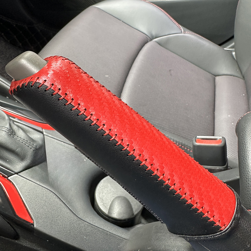 Car handbrake cover, universal model for cross-border cars, hand-stitched leather brake lever decorative protective cover, gear shift cover