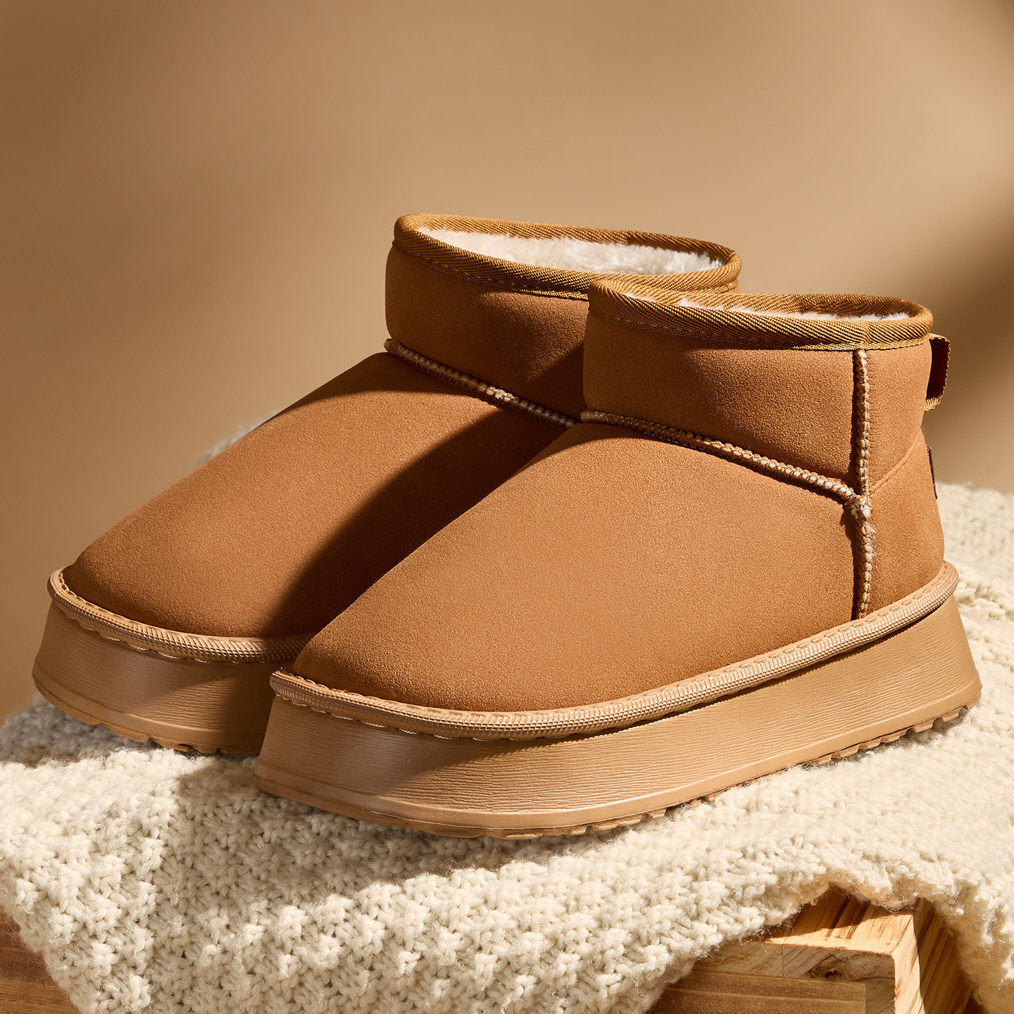 Botas de nieve para mujeres 2026 nuevo invierno veludo antideslizante cálido pieles de fondo grueso una botas cortas zapatillas de algodón del noreste image 7