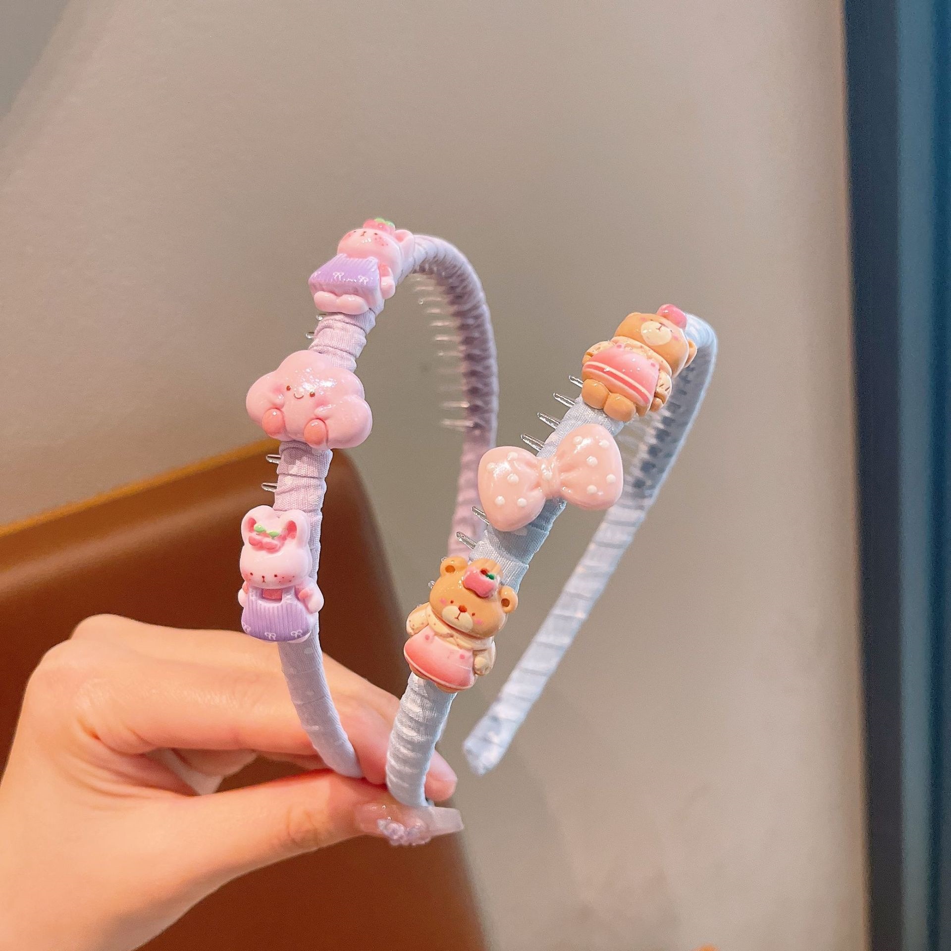 Cabezas de niños de cabello de mar de tela coreana antideslizante prensas de cabello de niñas de cabello de banda de cabello
