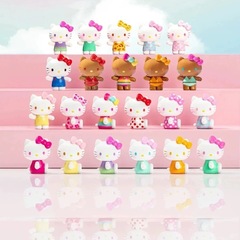 正版Hello Kitty夏日彩虹糖系列萌粒盲袋盲盒可爱摆件手办女礼物