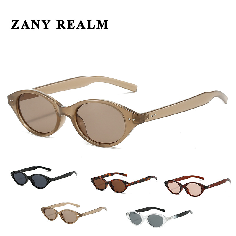 Fabricante nuevo nerd gafas de sol de montura ovalada tendencia retro anti-ultravioleta cara pequeña gafas de sol de sentido avanzado comercio exterior