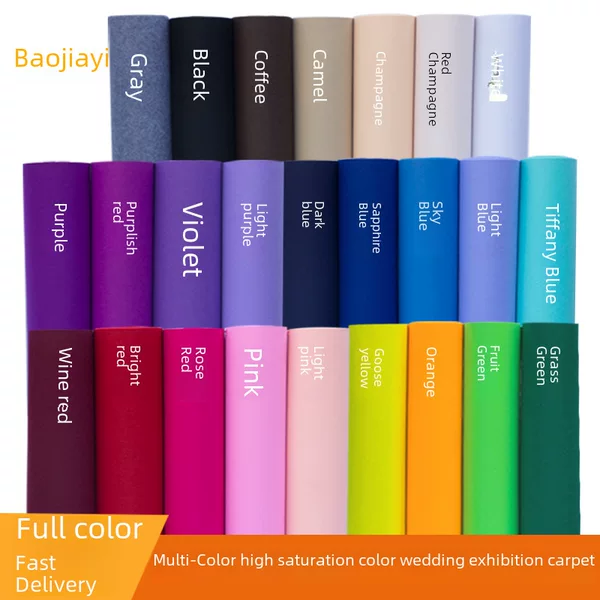 Red Carpet Theme Wedding Colorful Carpet Disposable Red White Gray Black Pink Blue Green Purple Yellow Carpet Wholesale