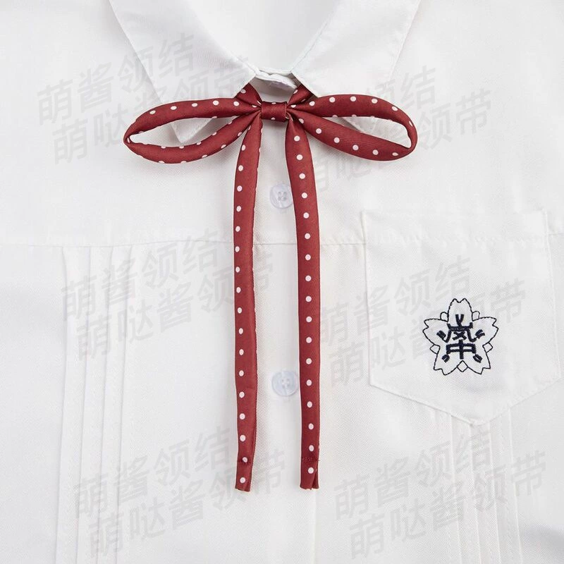 Модный галстук-бабочка в горошек для женщин, милый аксессуар JK, цветок на воротнике студенческой формы, молодежная универсальная мода.