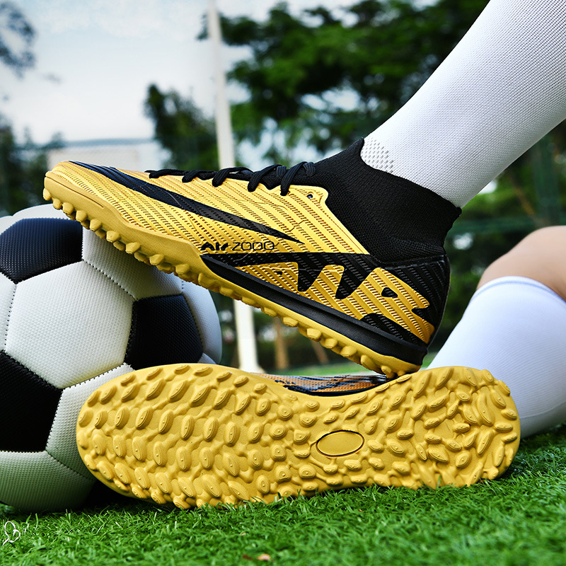 Zapatos de fútbol altos y bajos para hombres y mujeres tf clavos rotos ag clavos largos estudiantes de primaria y secundaria niños niños entrenamiento de competencia de césped artificial