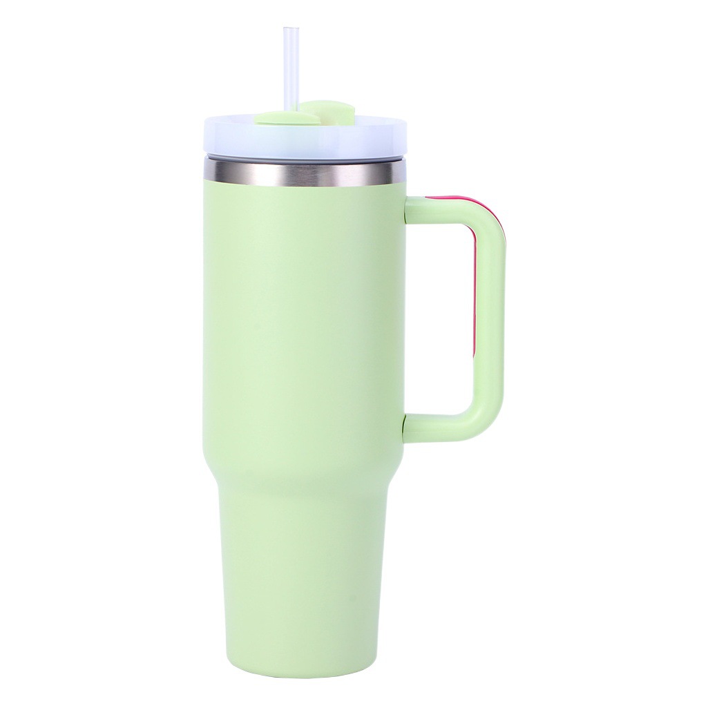 Vaso para Auto de 40 oz de Primera y Segunda Generación con Asa, Vaso Aislado de Acero Inoxidable 304 con Pajita, Vaso para Hielo con Logotipo Personalizado