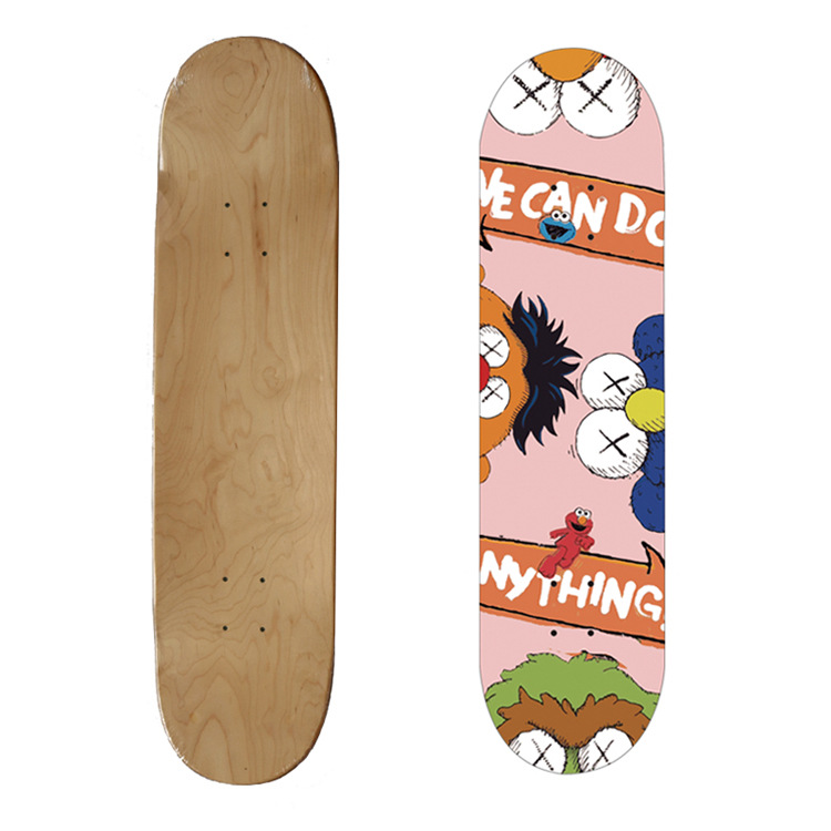 Double-upturned skateboard full plus Northeast maple 7-layer Canadian Maple board adult four-wheeler professional 31*8 inches