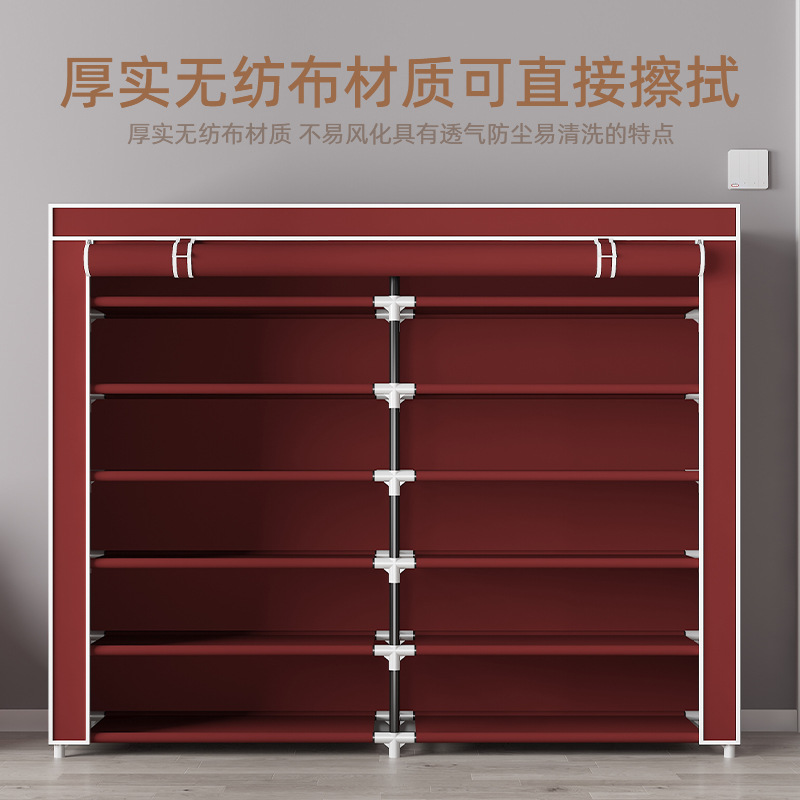 Foreign Trade Simple Type Rental House Home Shoes Storage Rack Display Shelf Wholesale Large Space Dustproof Simple Shoe Rack